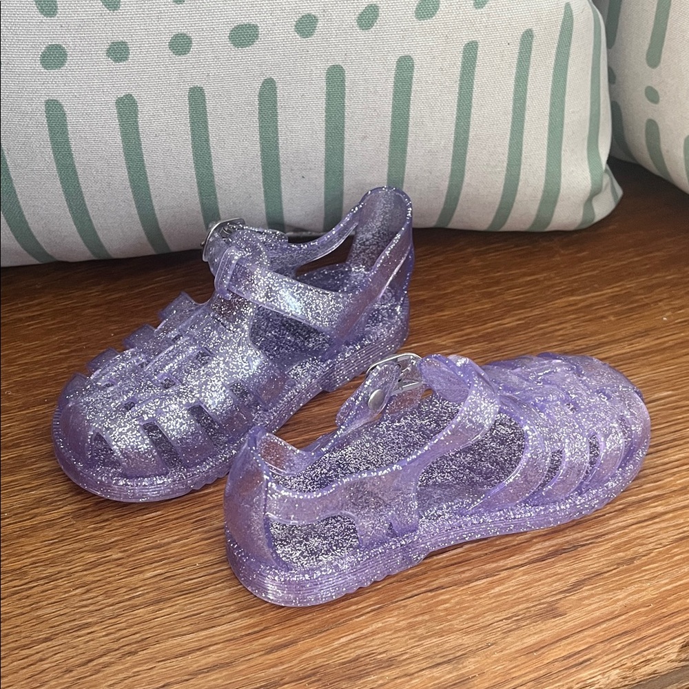 GAP Glittery Purple Kids Jelly Shoes